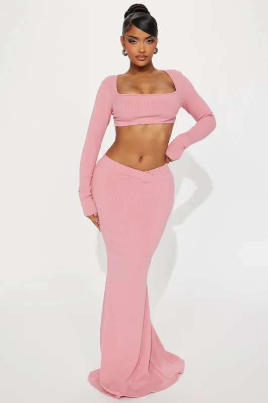 Brittany Snatched Skirt Set - Mauve sold by Fashion Nova