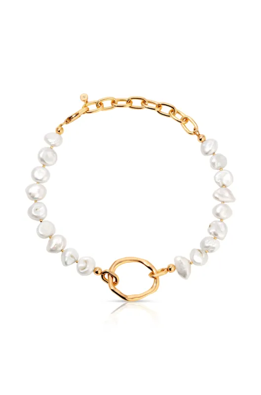 Freshwater Pearl Open Ring Choker sold by ettika