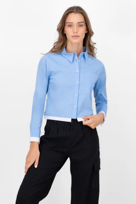 Camisa Crop Det Mangas sold by Shasa
