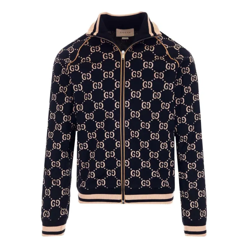 Gucci GG Gersey Cotton Jacket 'Black Camel Green Red' 695955-XJEEI-1030 sold by KicksCrew