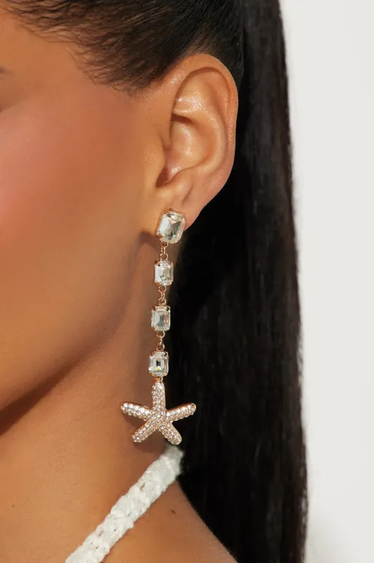 Tropical Hideaway Earrings - Gold sold by Fashion Nova