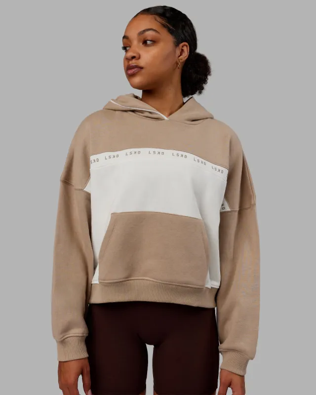 Extend Hoodie - Taupe-White sold by LSKD