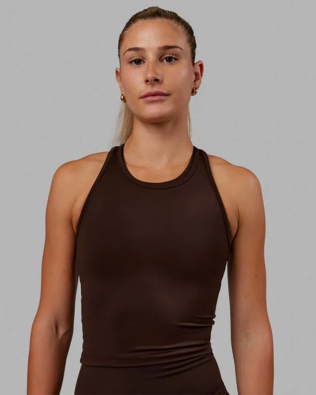 Flow Racerback Tank - Dark Chocolate sold by LSKD