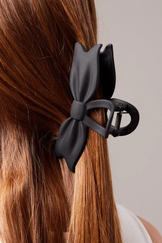 Black Bow Hair Claw Clip sold by Ally Fashion