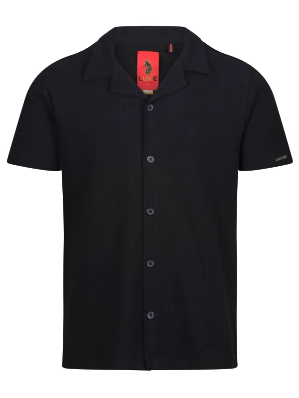 PACAYA WAFFLE TEXTURED SHORT SLEEVE CUBAN SHIRT sold by Luke 1977
