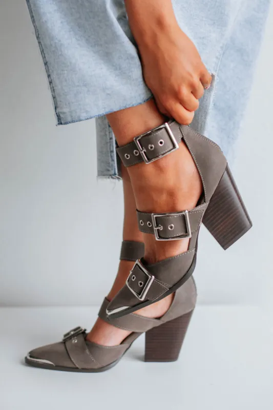 Proving My Point Heels - Charcoal sold by Wild Oak Boutique