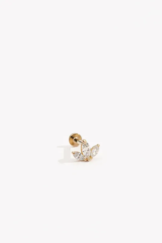 Marquise Cluster flat back stud sold by Raquel Rosalie