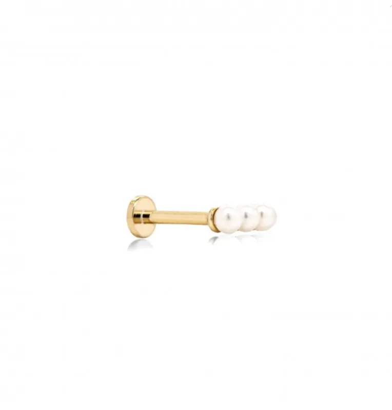 Pearl flat back stud sold by Raquel Rosalie