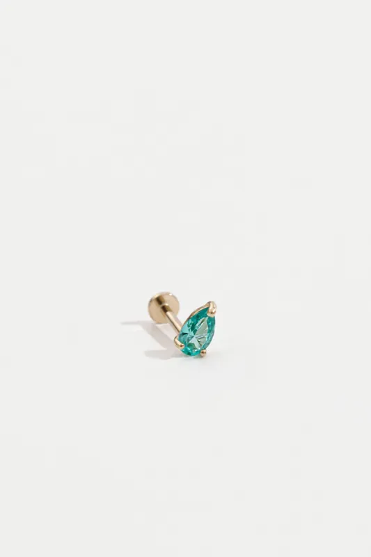 Blue Pear flat back stud sold by Raquel Rosalie