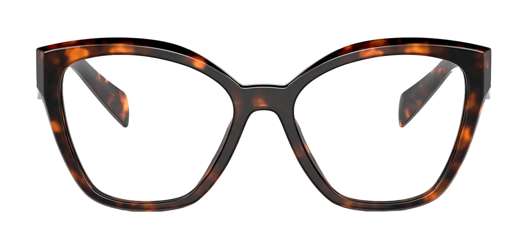 Prada PR 20ZV 14L1O1 Cat-Eye Plastic Havana Eyeglasses with Logo Stamped Demo Lenses Lens sold by Gaffos