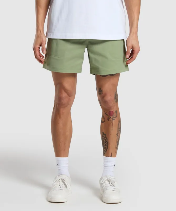 Gymshark Rest Day Woven Shorts - Natural Sage Green sold by Gymshark