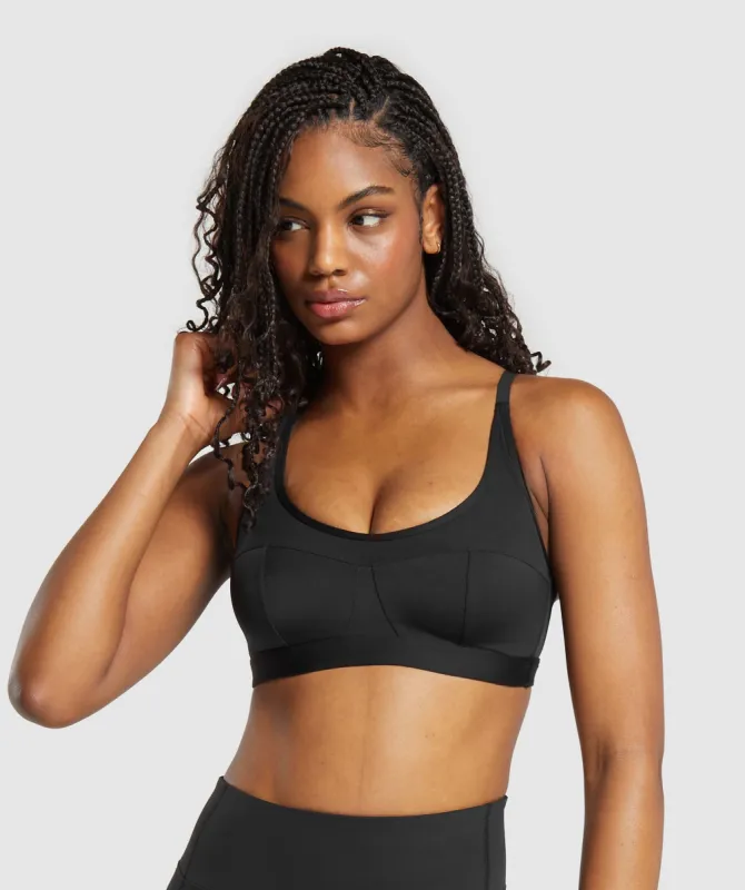 Gymshark Mesh Sports Bra - Black sold by Gymshark