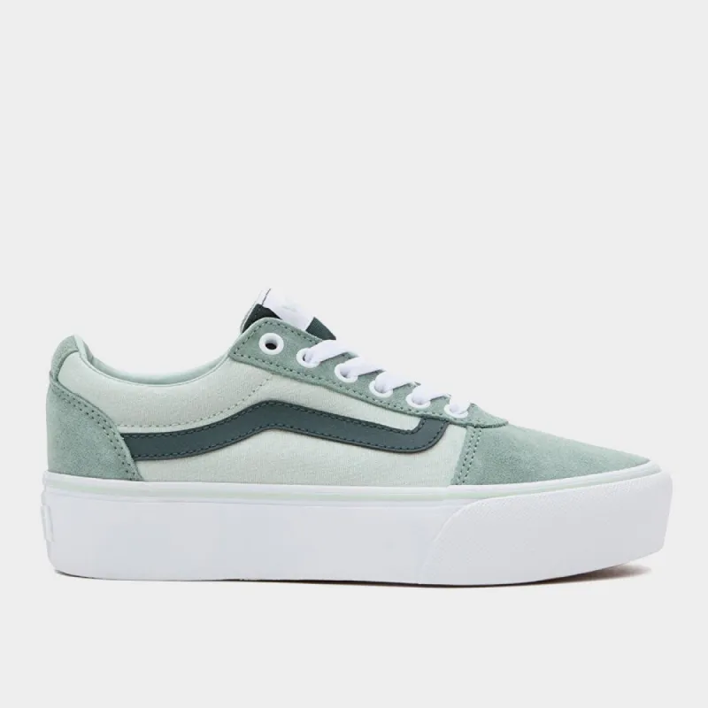 Vans Womens Ward Platform Green/White _ 182559 _ Green sold by Tekkie Town