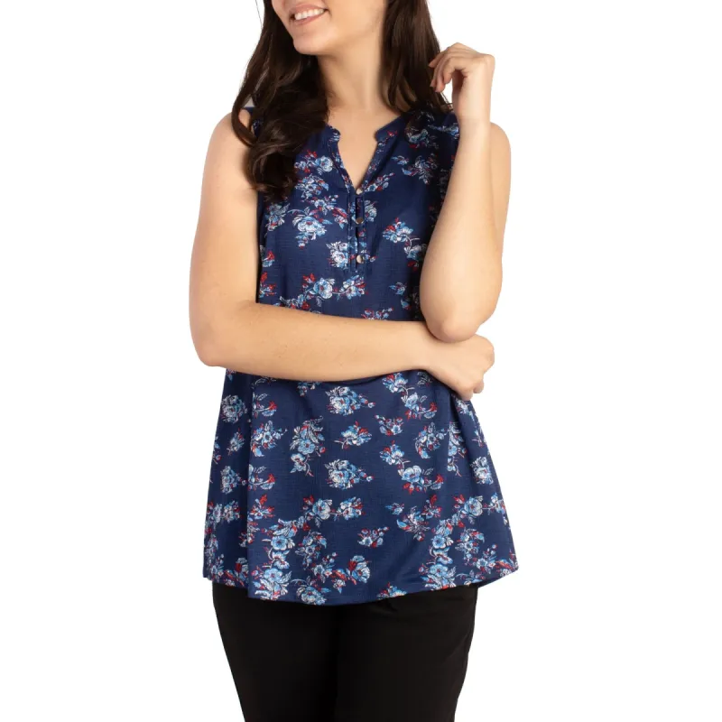 lily morgan Printed Pintuck Top sold by Giant Tiger