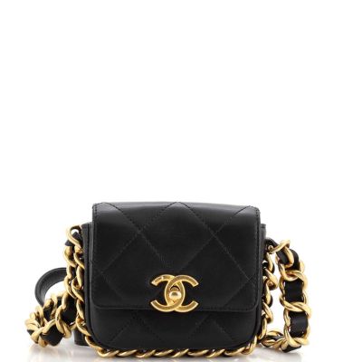 Framing Chain Flap Bag Quilted Calfskin Mini sold by Rebag