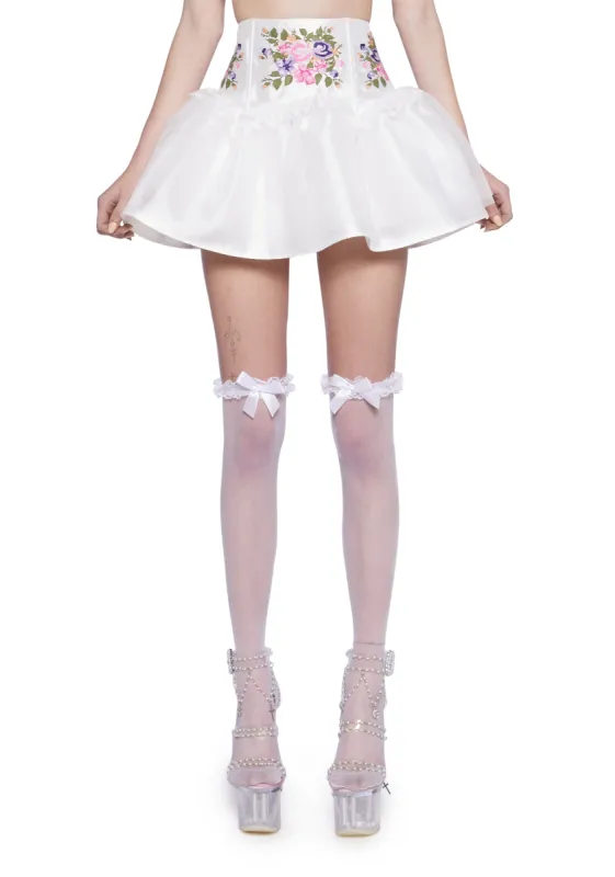 Garden Gate Memories Mini Skirt sold by Dolls Kill