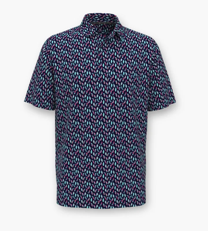 All Over Birdie Print Polo sold by Mr. Big and Tall