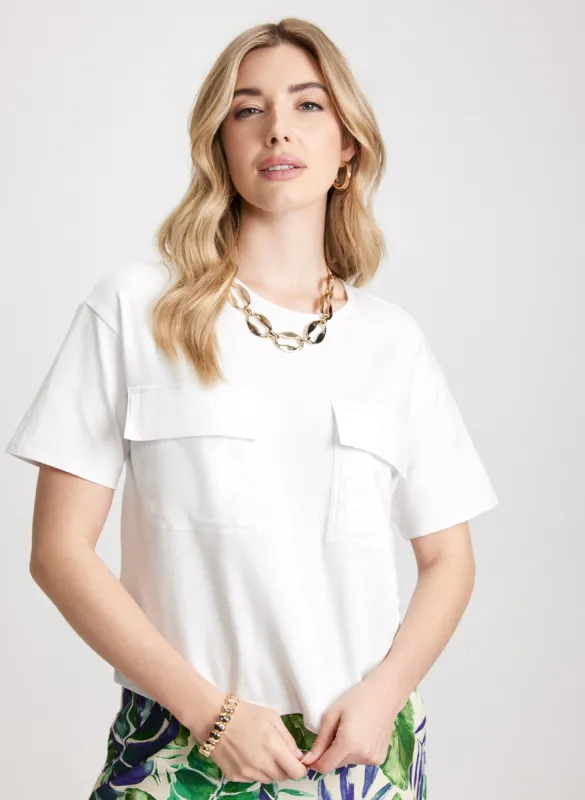 Cargo Pocket Crew-Neck Tee sold by Laura