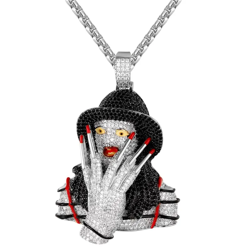 Men's Freddy Krueger  Horror Nightmare Pendant Chain sold by Master Of Bling
