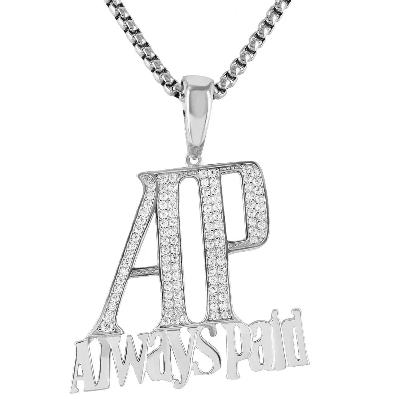 Men's  AP Always Paid Custom Pendant Box Chain sold by Master Of Bling