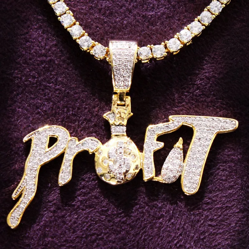 Men's  Profit Dollar Money Bag Custom Pendant Chain sold by Master Of Bling