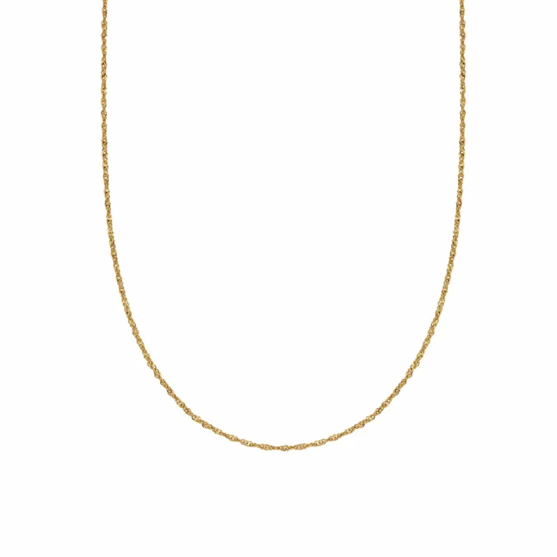 Singapore Layering Chain Necklace 18ct Gold Plate sold by Daisy Jewellery