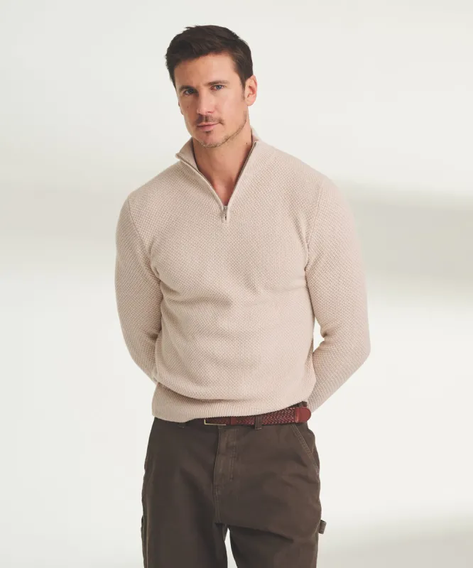 Textured Cotton Quarter Zip sold by Naadam
