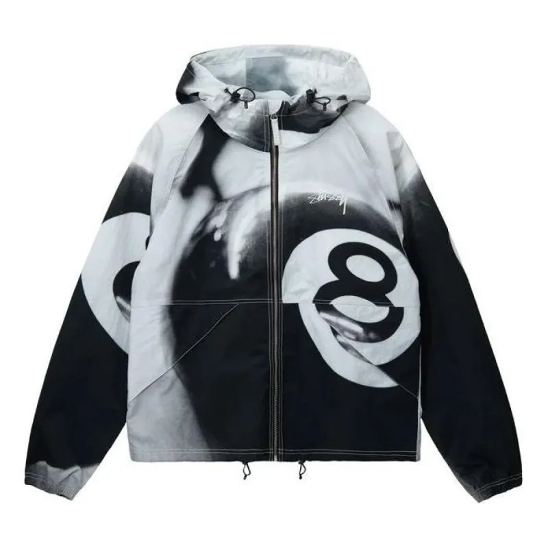 Stussy 8 Ball Beach Shell Jacket 'Grayscale' 115702 | Parallel