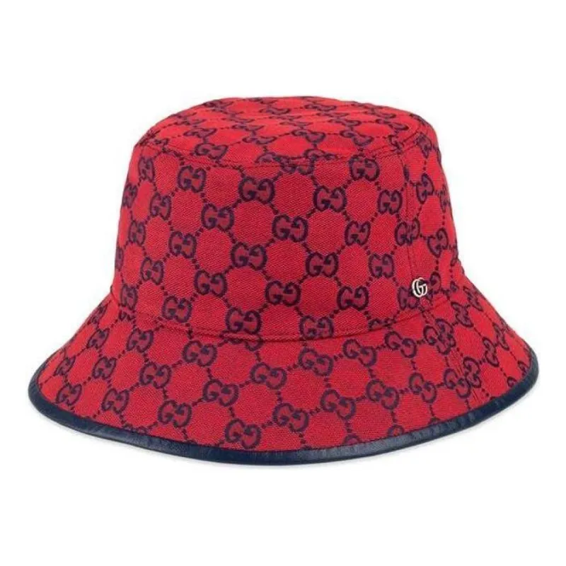 Gucci GG Monogram Multicolor Reversible Bucket Hat 'Red Blue