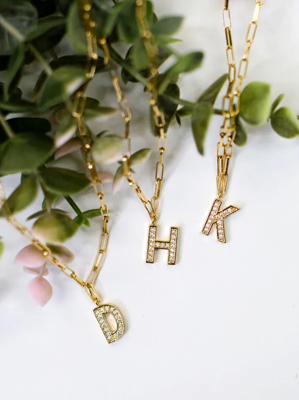 FINAL SALE - Luxe Emma Initial Necklace sold by Michelle McDowell