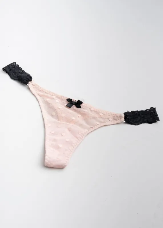 Tanga mesh aros encaje lateral sold by Shasa
