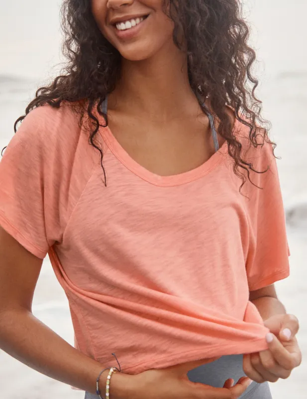 Signature High Low Cropped Tee sold by Beyond Yoga