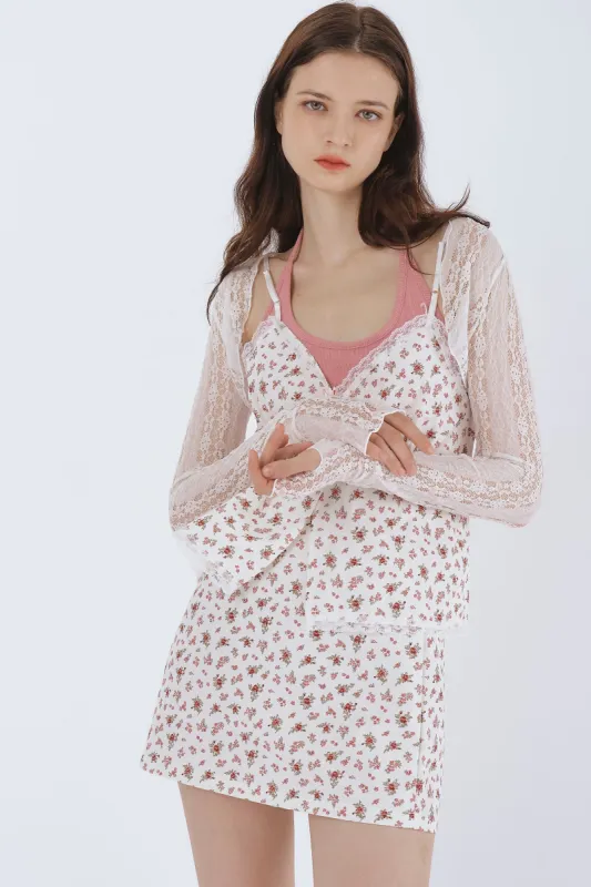 Gemma Floral Mini Skirt sold by storets