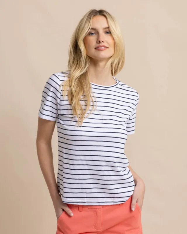 Sun Farer Stripe Crewneck T-Shirt sold by Southern Tide