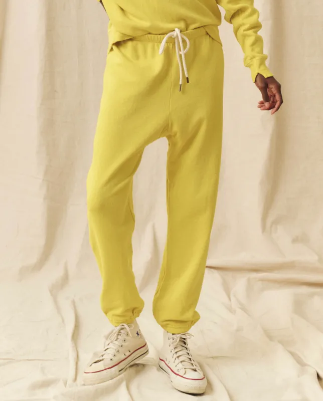 The Stadium Sweatpant. Solid -- Sunbeam sold by THE GREAT.