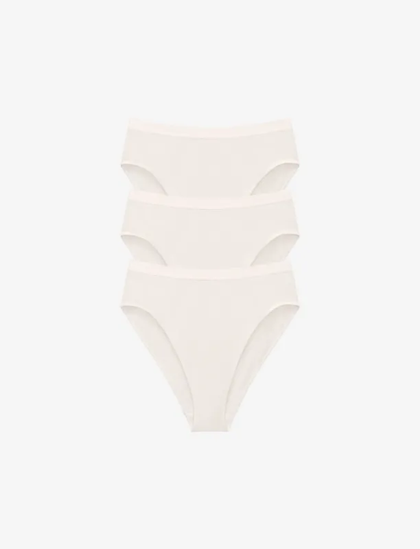 Organic Cloud Cotton High Leg Bikini 3 Pack Box sold by ThirdLove