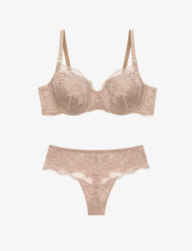 All Day Lace T-Shirt Bra + Thong Set sold by ThirdLove