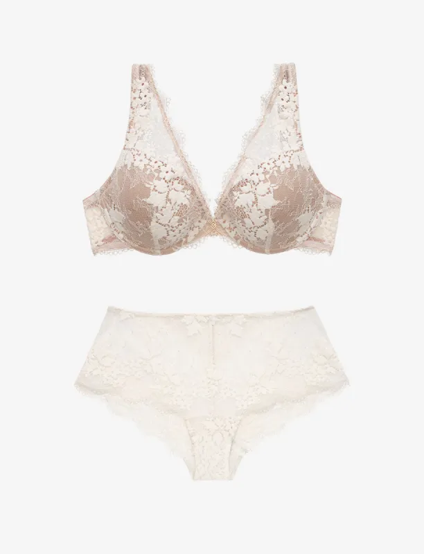 All Day Lace Uplift Plunge  + Cheeky Set sold by ThirdLove