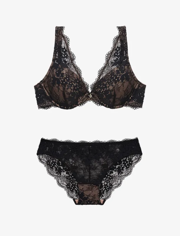 All Day Lace Uplift Plunge  + Bikini Set sold by ThirdLove