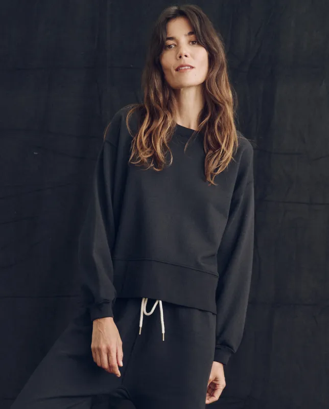The League Sweatshirt. -- Almost Black sold by THE GREAT.