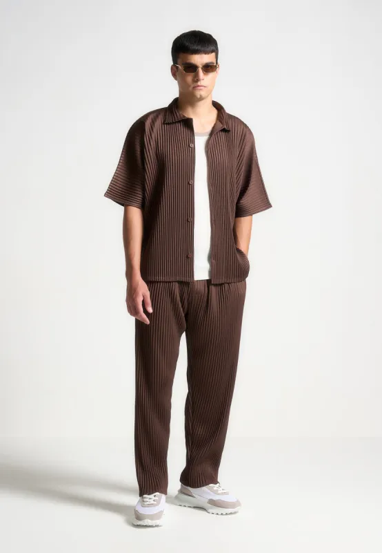 Jonas - Pleated Trousers - Brown sold by Maniere De Voir
