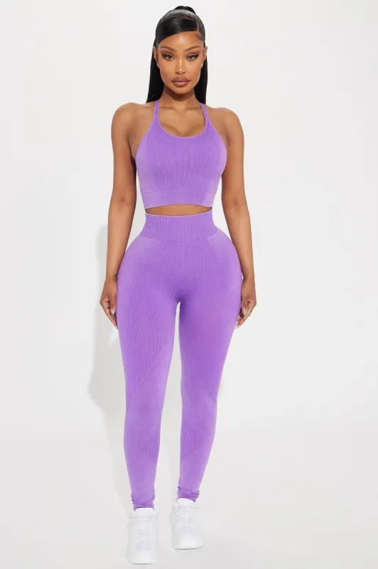 Stretch It Out Active Legging - Lavender sold by Fashion Nova