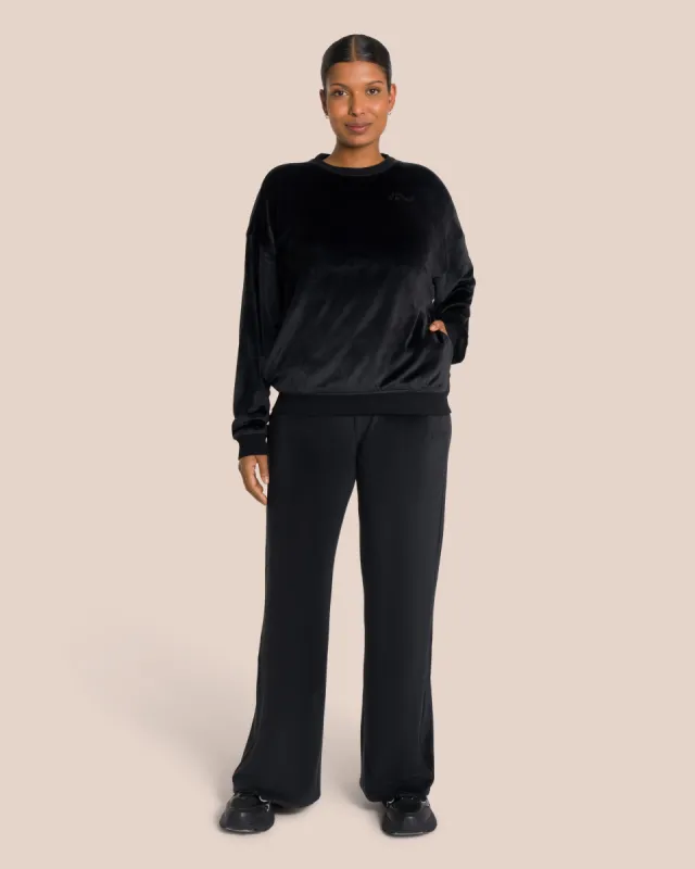 Kelly Wide Leg Set Deluxe - Black sold by Oceansapart