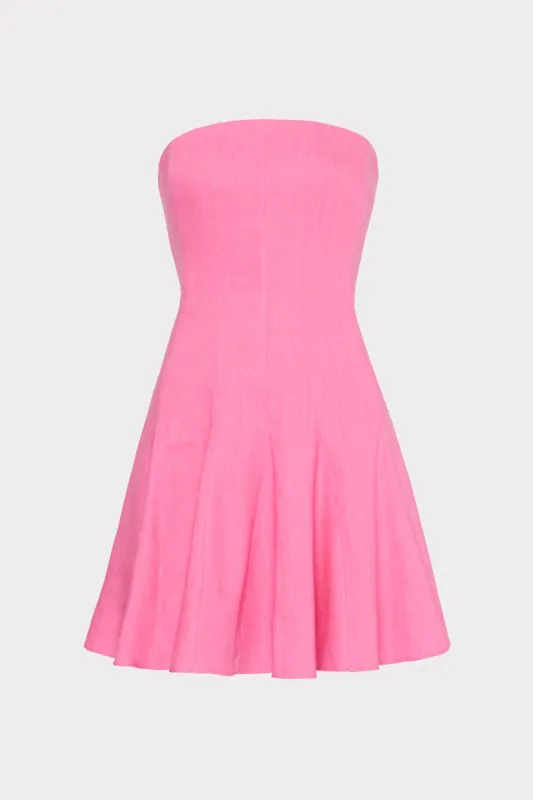 Cameron Solid Linen Strapless Dress sold by Milly