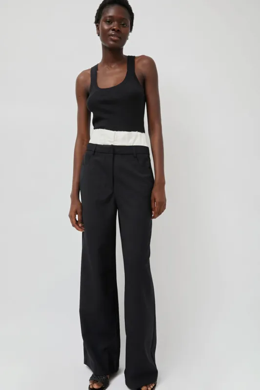 Les Coyotes de Paris Relaxed Corset Trousers in Noir sold by No. 6