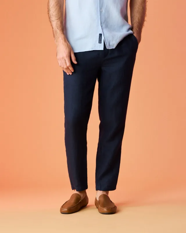 MENS FATE LINEN DRAWSTRING PANT - B6P471C200 sold by Psycho Bunny