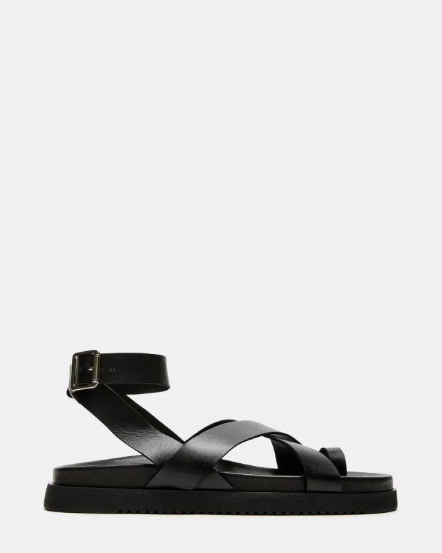 MIRA BLACK LEATHER sold by Steve Madden