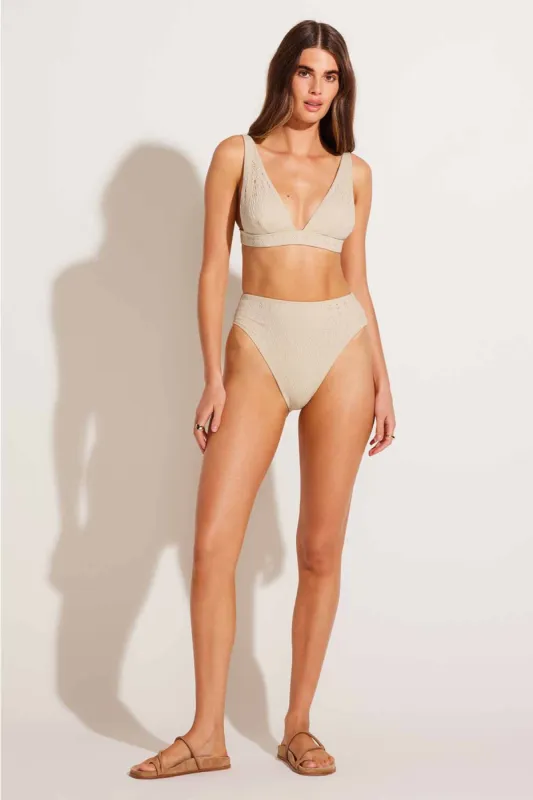 Barcelona High Waist Bottom - Natural Calico Crochet sold by Vitamin A