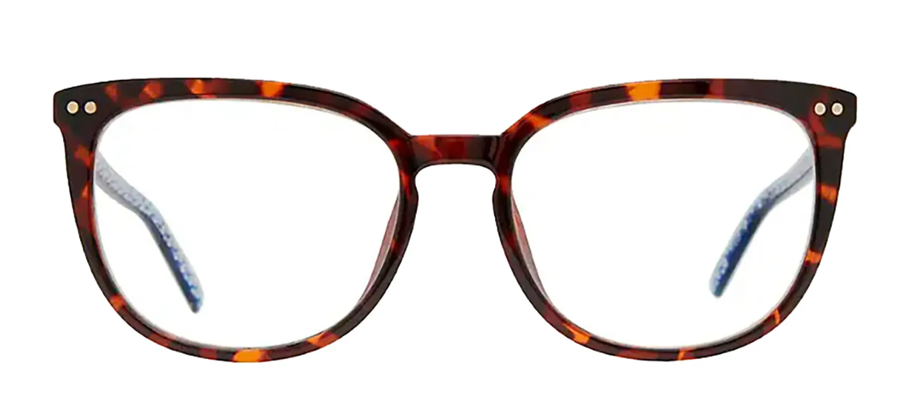 Kate Spade KS Albi/BB 086 Square Plastic Havana Reading Glasses with Clear Blue Block Lens sold by Gaffos