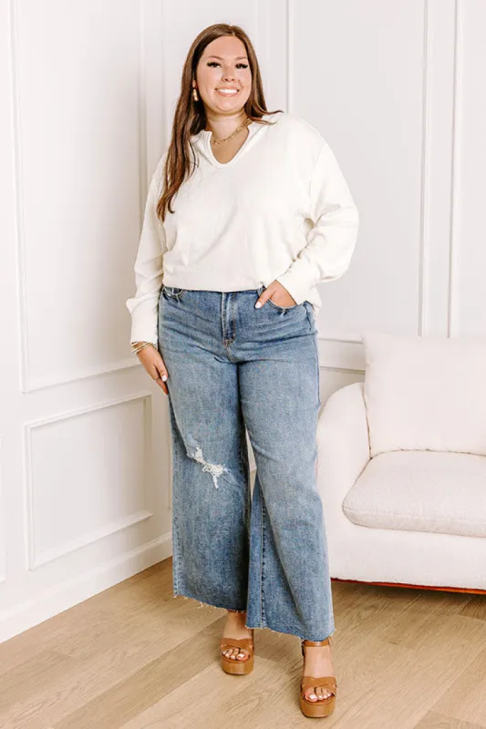 The Adeline High Waist Wide Leg Jean Curves sold by Impressions